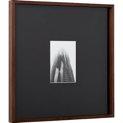 gallery walnut modern picture frames with white mats cb2 modern picture frames picture