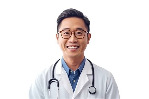 Ai Generated Senior Doctor Asia Man Arms Crossed With Smile Pride On