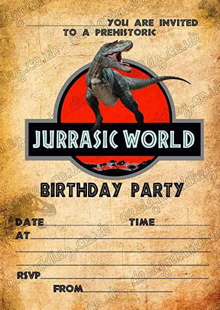 Jurassic World Invitation Template Free Jurassic Park Birthday My XXX