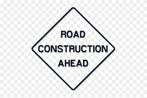 Road Work Ahead Sign Clip Art Clipart Collection Black And White Road