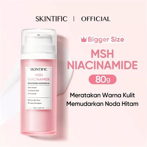 Jual Skintifik Msh Niacinamide Brightening Moisture Gel 80gr Shopee Indonesia