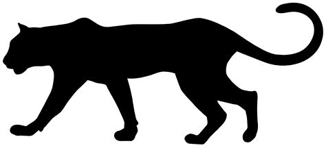 Download Puma Silhouette Panther Leopard Cougar Black Hq Png Image
