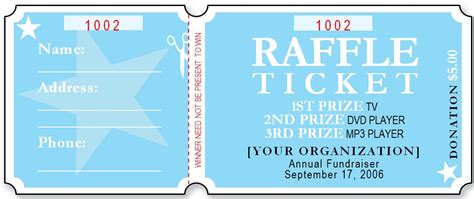 3+ raffle tickets template word source : Sample Raffle Ticket Templates | Formal Word Templates