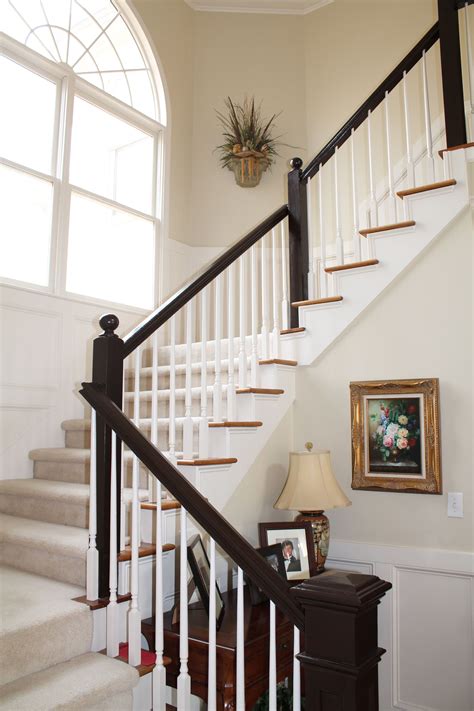 After Sherwin Williams Black Bean Painted Stair Railings Interior