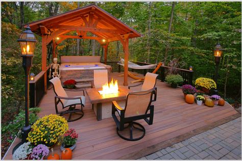 Fire Pit And Hot Tub What More Could You Ask For Hot Tub Backyard Hot Tub Landscaping Hot