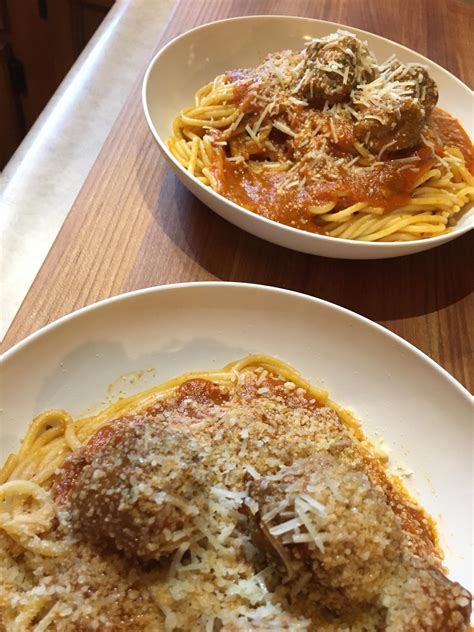 Spaghetti And Homemade Meatballs Rfood