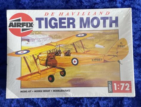 Airfix Vintage De Havilland Tiger Moth Model Kit Scale New