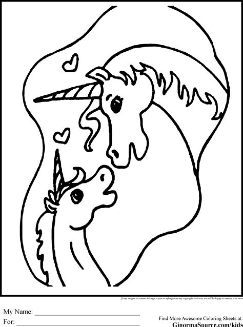 snubberx mom  baby unicorn coloring pages