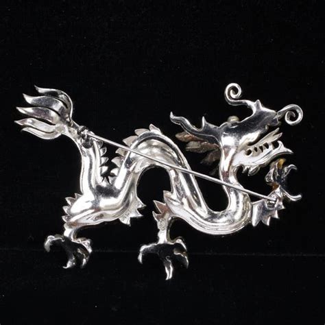 Sold Price Mb Marcel Boucher Red Chinese Dragon Pin Brooch 1941