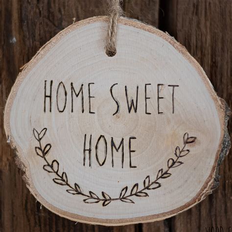 Home Sweet Home Sign Wood Door Sign New Home Plaque Moving Etsy