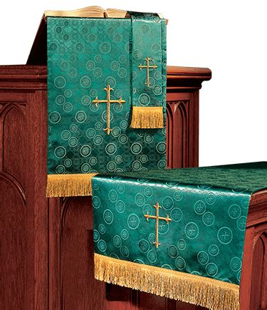 Church Altar Parament Set Green Brocade | Clergy Apparel - Church Robes