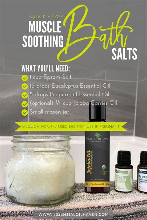 Diy Epsom Salt Bath With Essential Oils Recipe Bath Salts Recipe Bath Salts Diy Essential