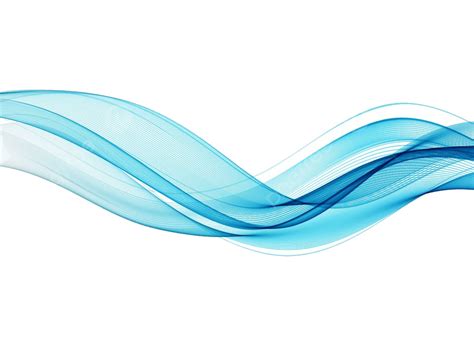 Blue Waves Clipart Png Images Vector Blue Abstract Wave Design Element