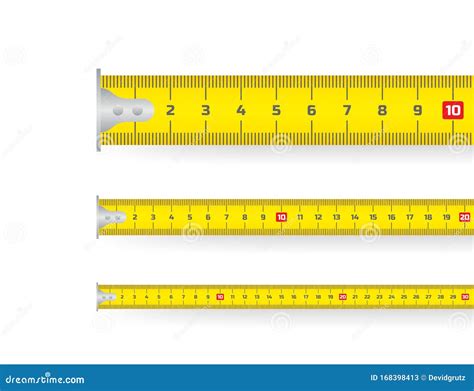 Yellow Measure Tape Vector Centimeter And Inch Measure Tool Equipment