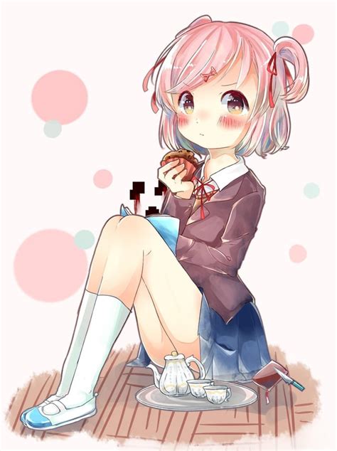 Natsuki With A Cupcake Zzzzzz0502mac Ddlc