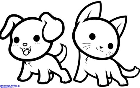 Cute Drawings Animals Coloring Pages Captivating Easy To Draw