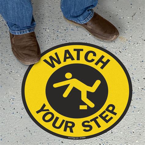 ✅ browse our daily deals for even more savings! Watch Your Step Adhesive Vinyl Floor Sign |At The Best ...