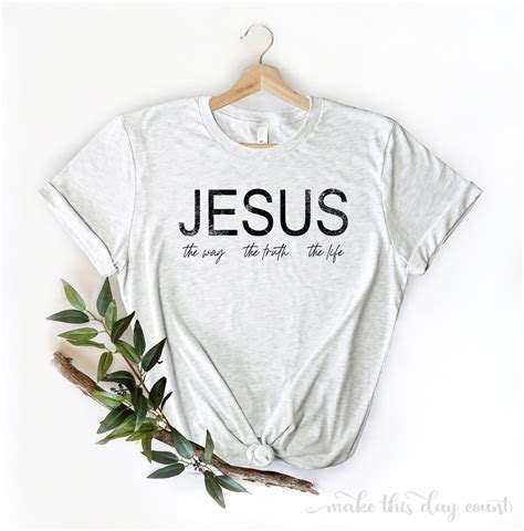 Jesus Way Truth Life John 146 Christian Shirts For Women Etsy