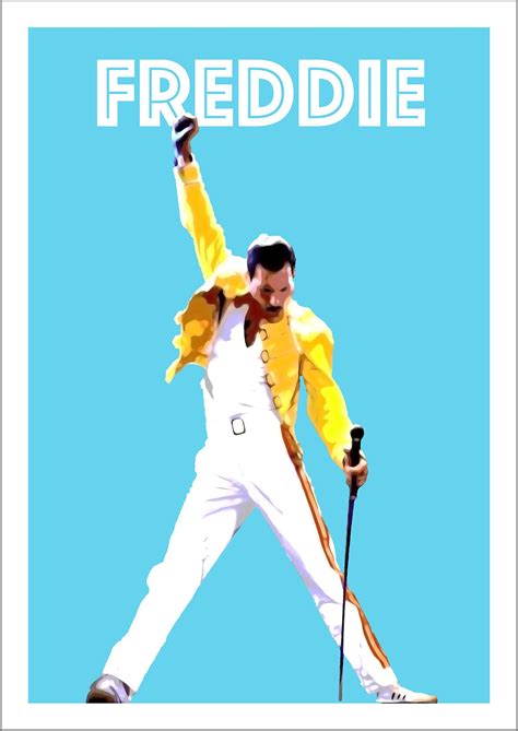 Freddie Mercury Poster Queen Singer Art Print Etsy Nederland