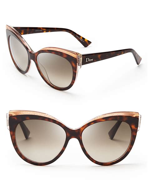 Dior Glisten Cat Eye Sunglasses In Brown Lyst