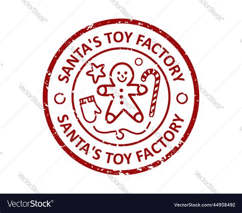 Santas Toy Factory North Pole Grunge Rubber Stamp Vector Image