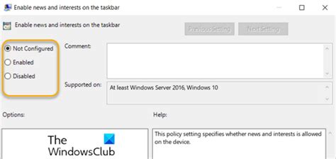 Enable Or Disable News And Interests On Taskbar In Windows 10