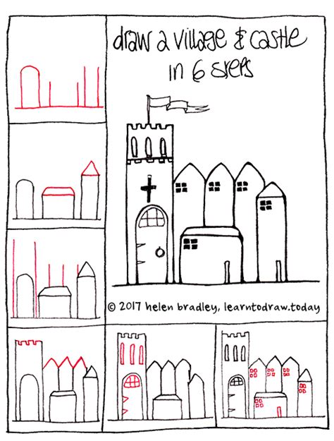 How To Draw A Medieval Castle