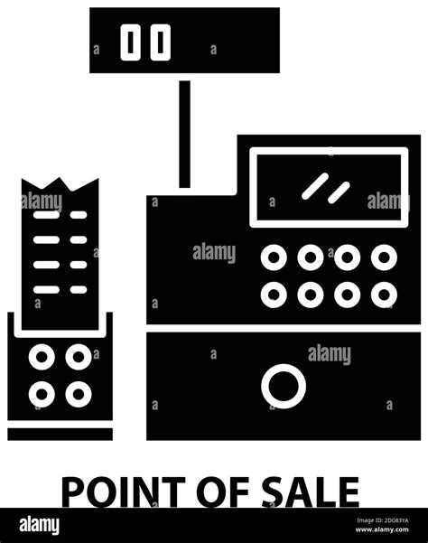 Point Of Sale Icon Black Vector Sign With Editable Strokes Concept