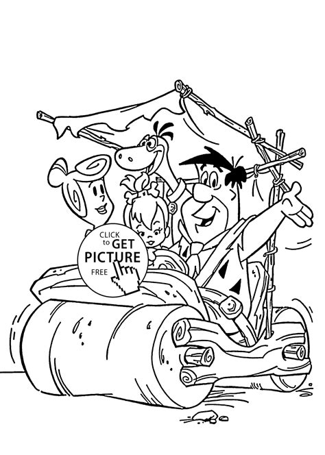 Moreover, the smartphone is your daily item in your hand. Flintstones in car coloring pages for kids, printable free ...