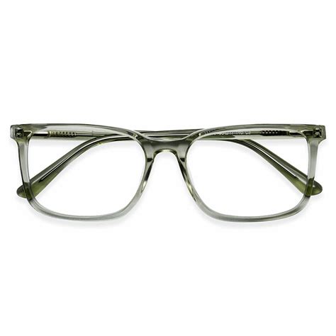 Z1003 Rectangle Green Eyeglasses Frames Leoptique