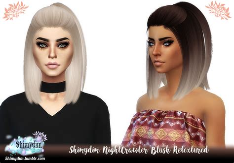 Shimydim Nightcrawlers Belle Hair Retextured Sims 4 Hairs Images
