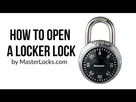 To open your locker when you know the dial combination, simply spin the dial in the clockwise direction at least 3 times to the right. How To Open a Locker Lock - YouTube