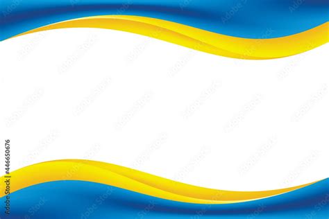 Abstract Smooth Blue And Yellow Wavy Background Design Template Vector