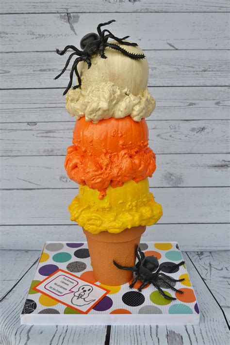 Pumpkin Ice Cream Cone For Halloween Pumpkin Decorating Contest 2014 By