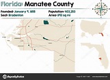 Mapa Grande Detallado Del Condado Manatee Florida Estados Unidos vector ...