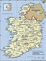 Ireland map with cities. Ireland geographical facts - World atlas