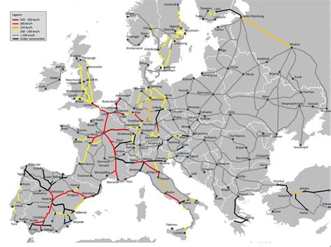 Mapa Ferroviario Europa Mapa