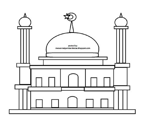 Image result for mewarnai buah paud. Mewarnai Gambar: Mewarnai Gambar Sketsa Masjid 15