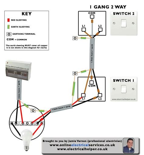 One Gang Two Way Switch Wiring Diagram