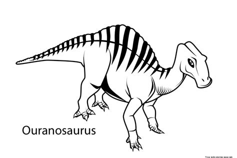 There is a label at the bottom of each page that shows what type of dinosaur it is. Dinosaur coloring pages preschool ouranosaurusFree ...