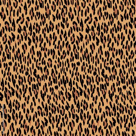 Seamless Leopard Pattern Animal Skin Texture Natural Fur Leopard