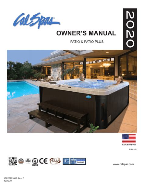 Cal Spas Portable Spa Owners Manual Manualzz