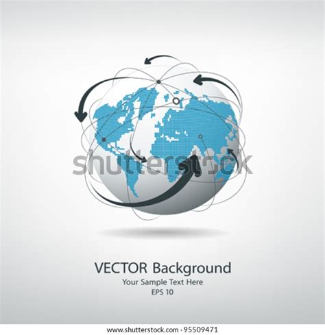 Modern Globe Connections Network Design Vector Stock Vector Royalty