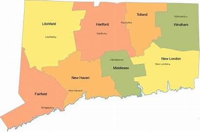 Connecticut State Map Ct County Insurance