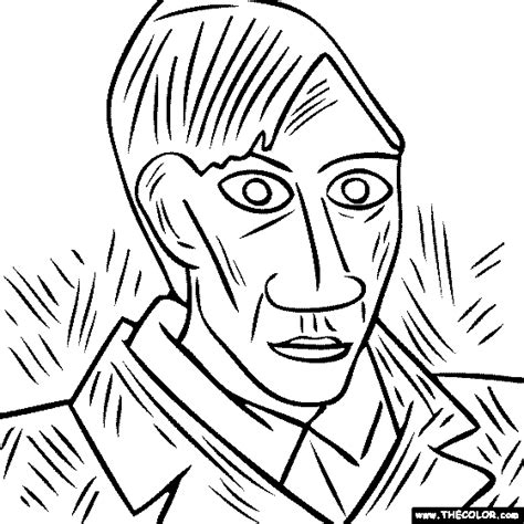 Picasso Face Coloring Page