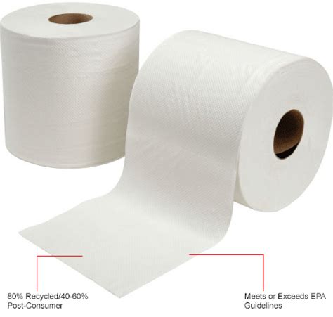 Global Industrial Roll Paper Towels White 800roll 6 Rollscase