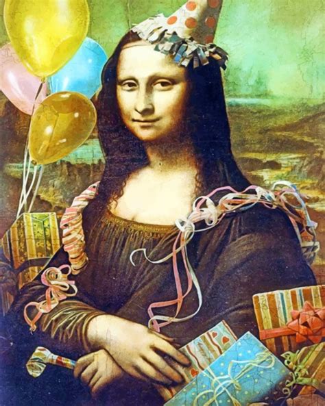 Happy Birthday Mona Lisa Paint By Numbers Painting By Numbers