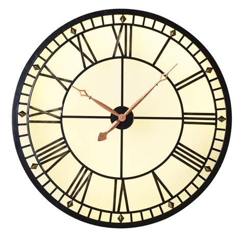Light Up Your Life Round Roman Numerals Wall Clock Wall Clocks