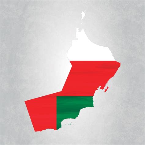 Oman Map With Flag 4266767 Vector Art At Vecteezy