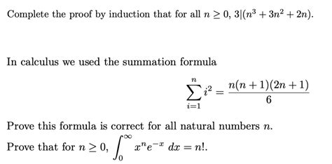 Solved: Complete The Proof By Induction That For All N > 0... | Chegg.com